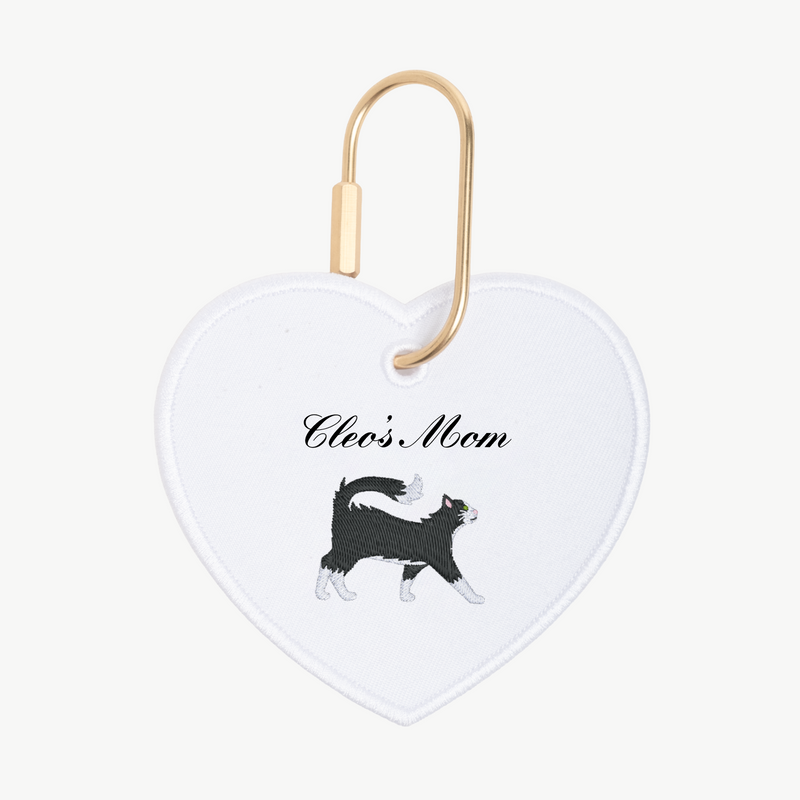 Cat Mom Heart Charm