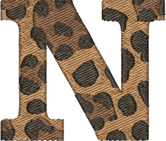 N Cheetah Embroidered Icon