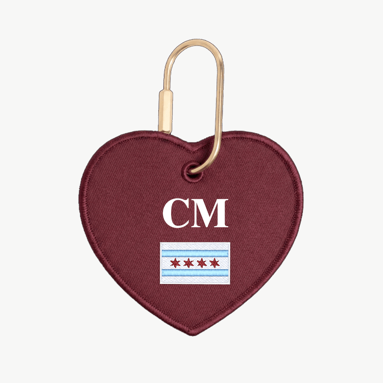 Chicago Signature Heart Charm