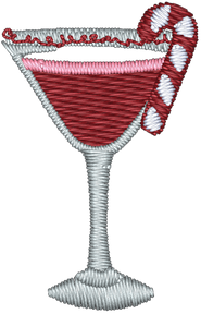 Christmas Cocktail Embroidered Icon