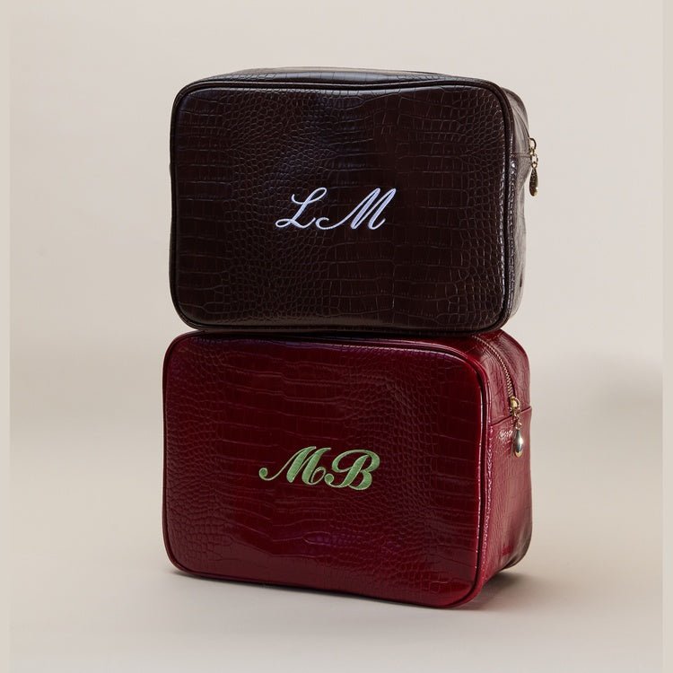 Classic Monogram Croc Pouch