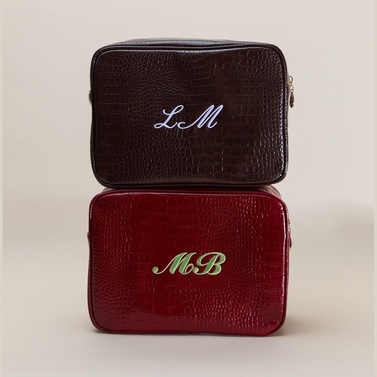 Classic Monogram Croc Pouch