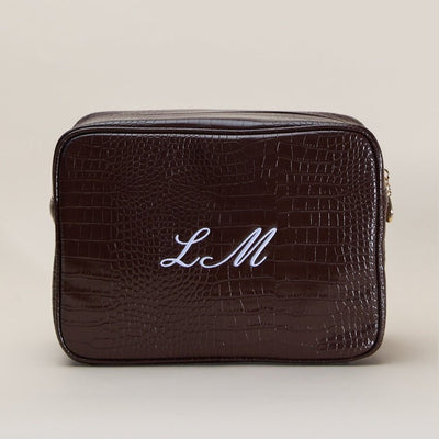 Classic Monogram Croc Pouch
