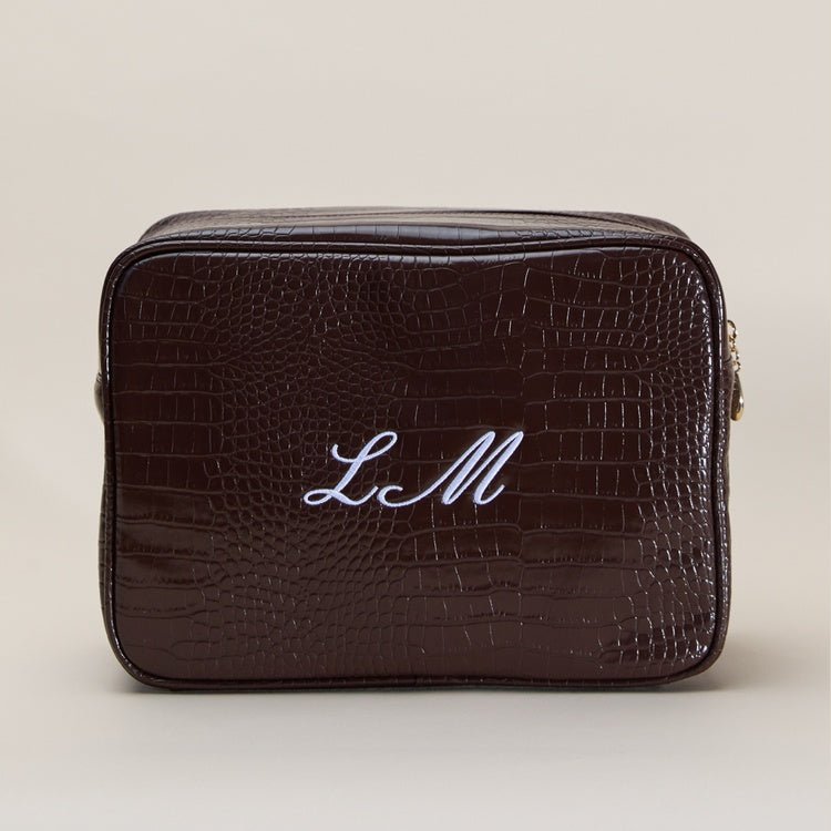 Classic Monogram Croc Pouch