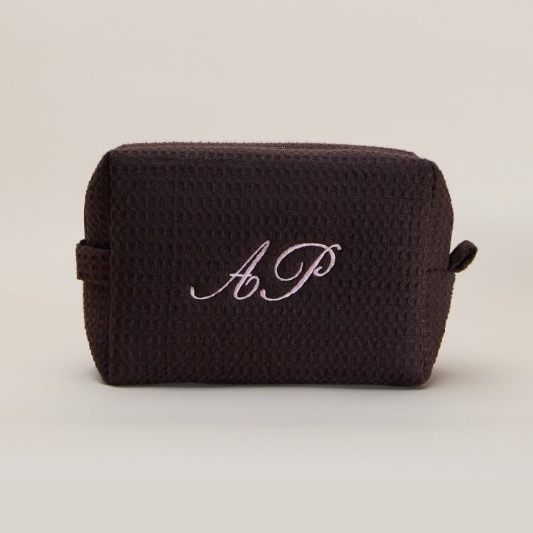 Classic Monogram Waffle Pouch