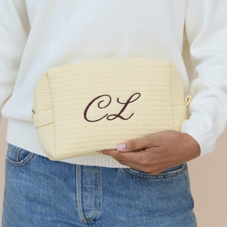 Classic Monogram Waffle Pouch