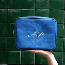 Monogram Small Croc Pouch