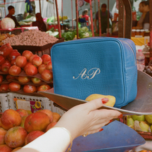 Monogram Small Croc Pouch