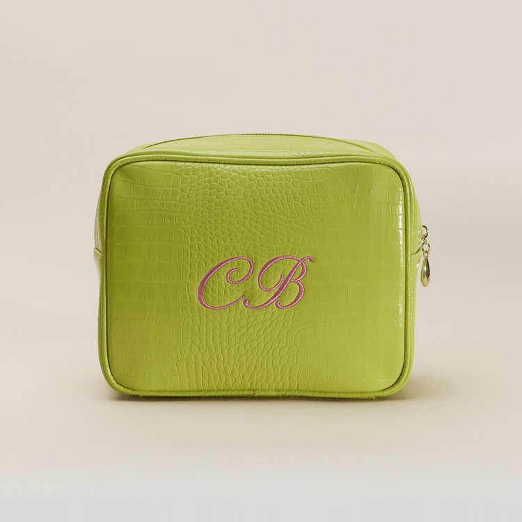 Abbode Classic Monogram Small Croc Pouch