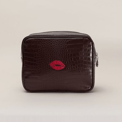 Custom Kiss Small Croc Pouch