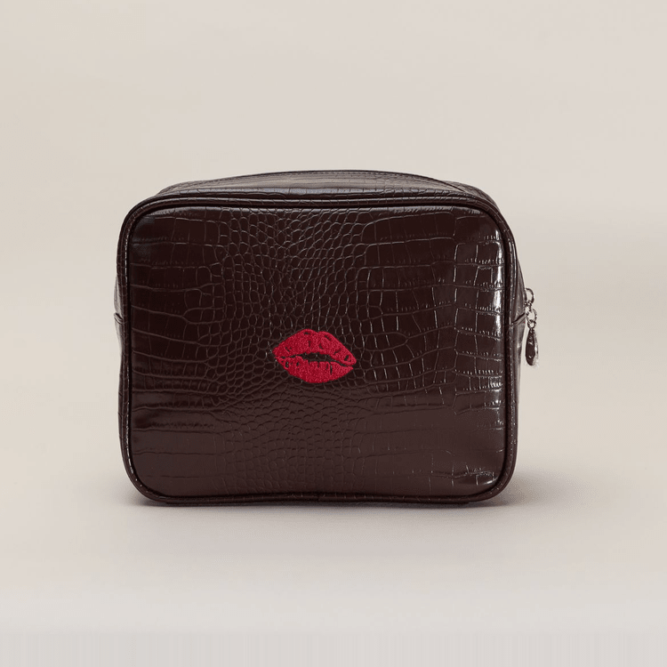 Custom Kiss Small Croc Pouch