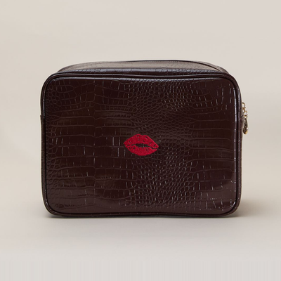 Custom Kiss Small Croc Pouch