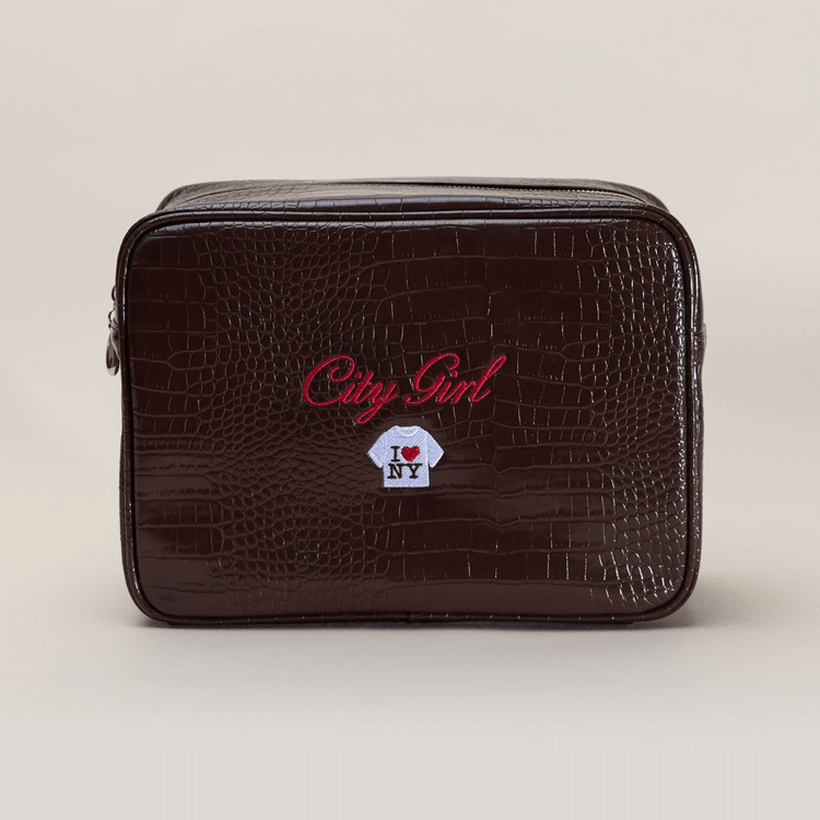 New York Signature Croc Pouch