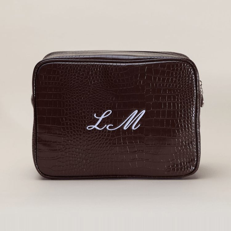 Classic Monogram Croc Pouch