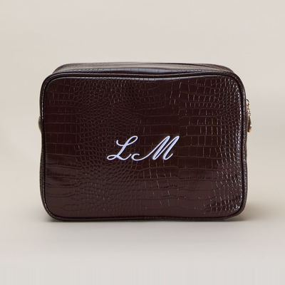 Classic Monogram Croc Pouch