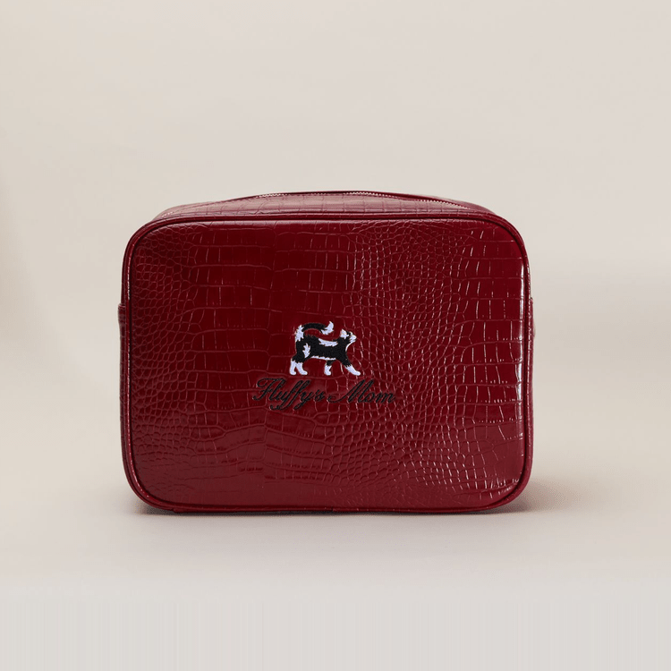 Cat Mom Small Croc Pouch