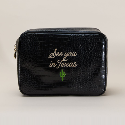 Texas Signature Croc Pouch