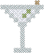 Cross Stitch Martini