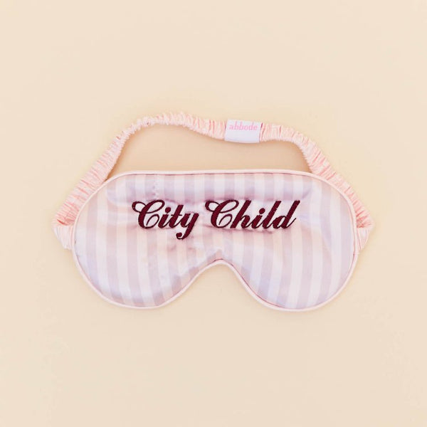 Custom Text Satin Eye Mask