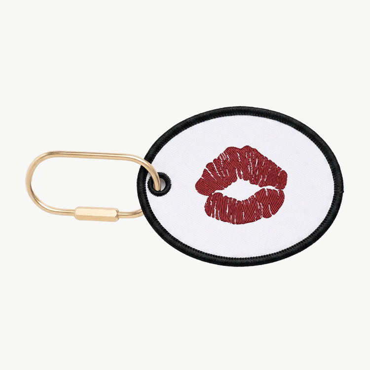 Custom Kiss Oval Charm
