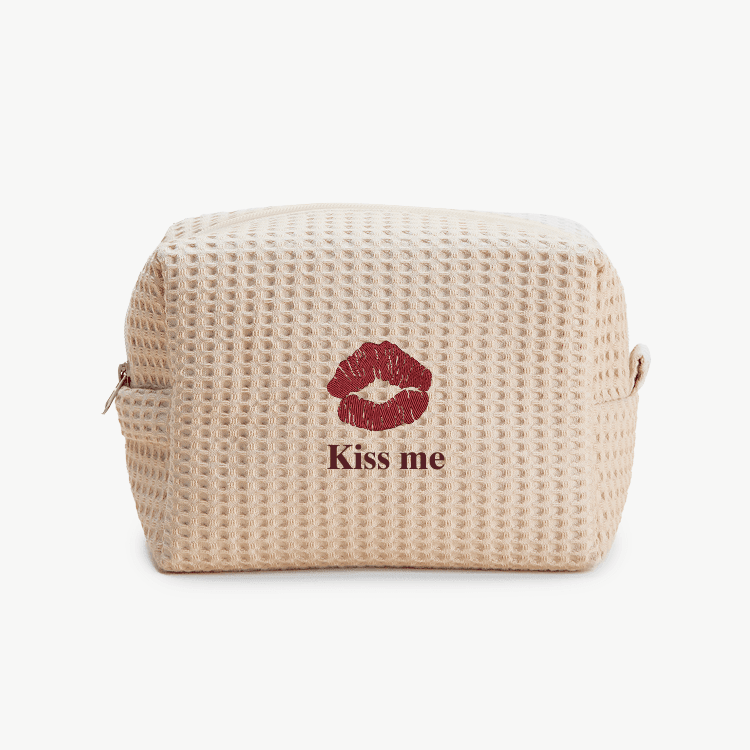 Custom Kiss Waffle Pouch