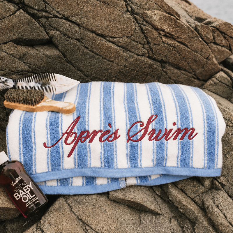 Custom Text Terry Beach Towel