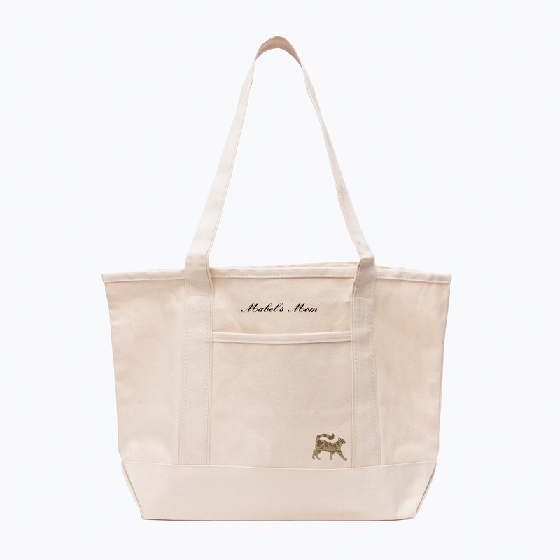 Custom Cat Mom Canvas Tote