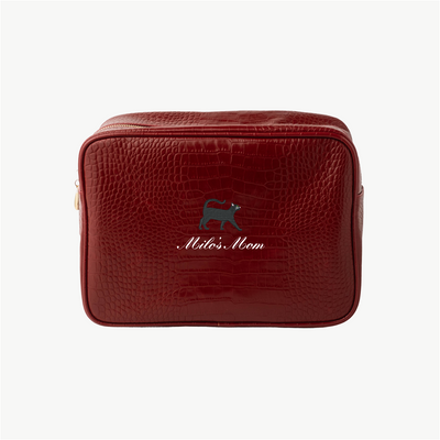 Cat Mom Small Croc Pouch