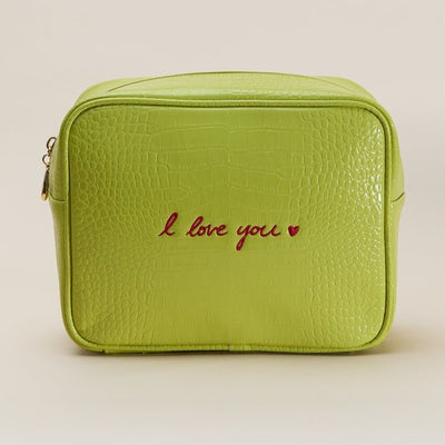 Custom Handwriting Small Croc Pouch