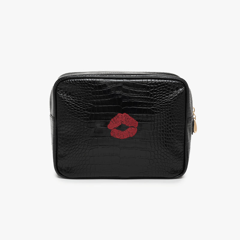 Custom Kiss Small Croc Pouch
