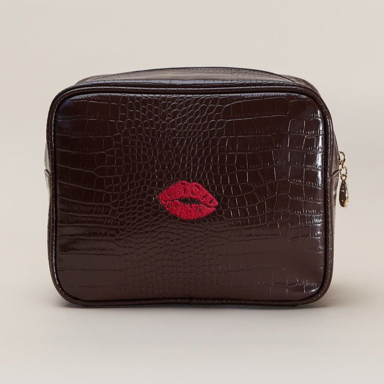 Custom Kiss Small Croc Pouch