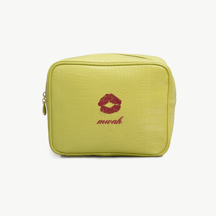 Custom Kiss Small Croc Pouch