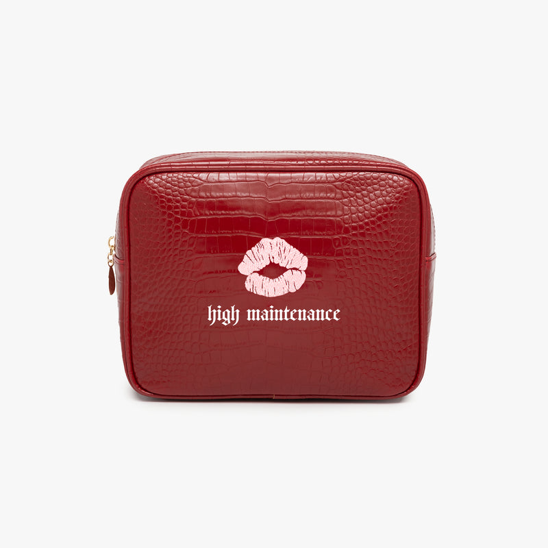 Custom Kiss Small Croc Pouch