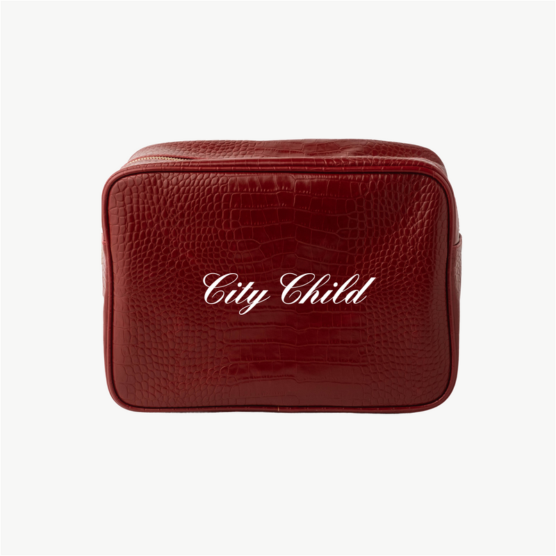 Custom Text Small Croc Pouch