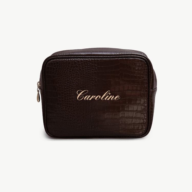 Custom Text Small Croc Pouch