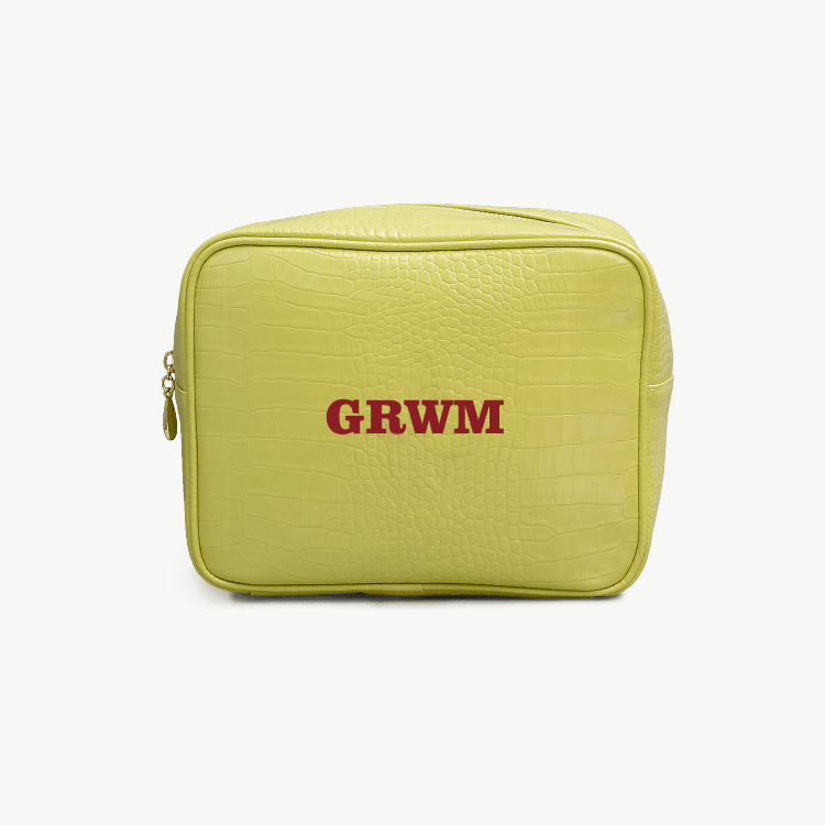 Custom Text Small Croc Pouch