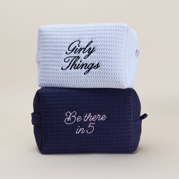 Custom Text Waffle Pouch