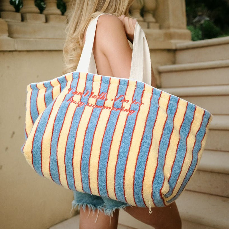 Custom Text Terry Tote
