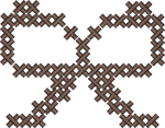 Dark Chocolate Cross Stitch Bow