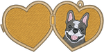 Dark Grey Frenchie Locket