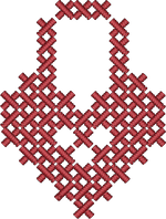 Dark Red Cross Stitch Lock