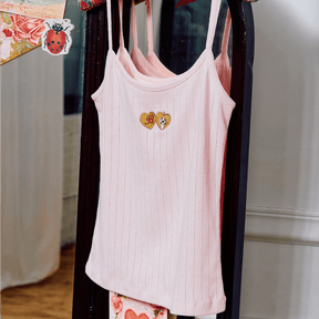 Dog Locket Pointelle Tank Top