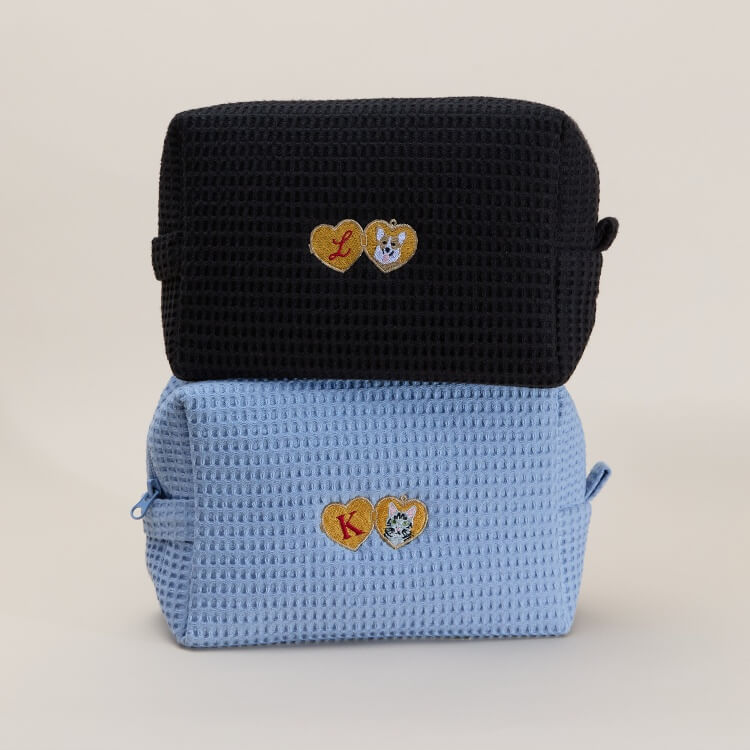 Cat Locket Waffle Pouch