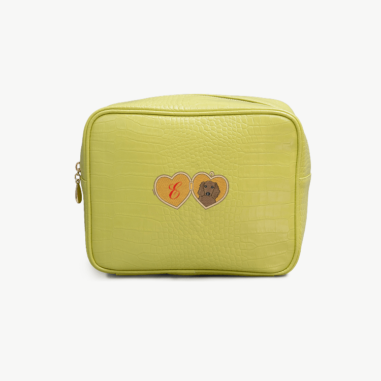 Dog Locket Small Croc Pouch