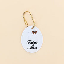 Dog Mom Oval Charm