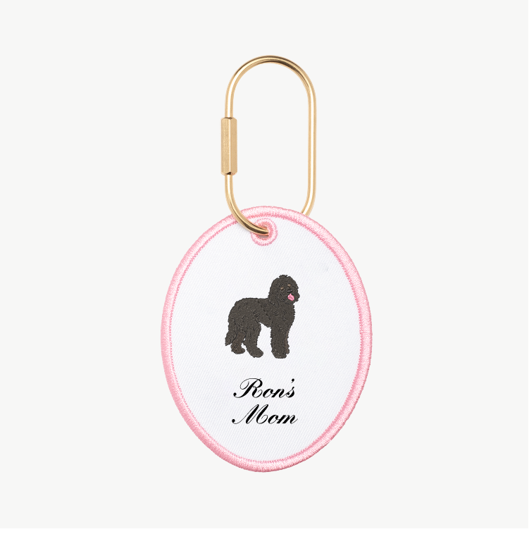 Dog Mom Oval Charm