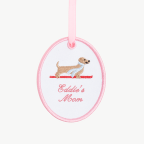 Ski Dog Oval Ornament