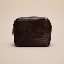 Monogram Small Croc Pouch
