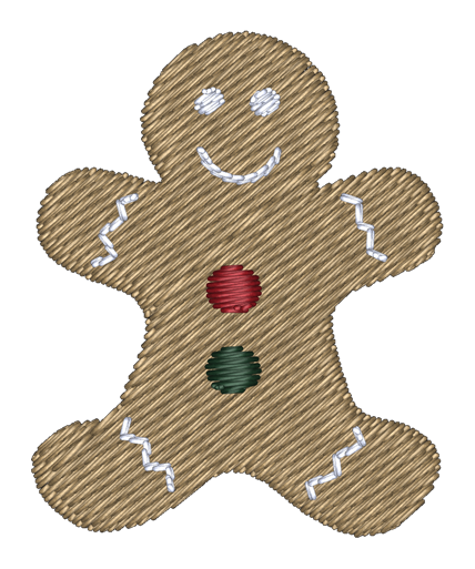 Gingerbread Man Embroidered Icon