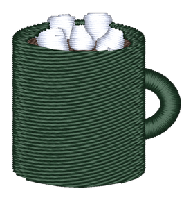 Green Hot Chocolate Embroidered Icon